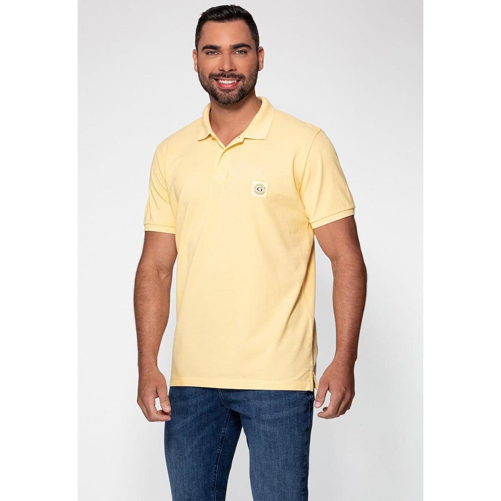 Camisa Polo Guess Patch Peq Guess Amarelo