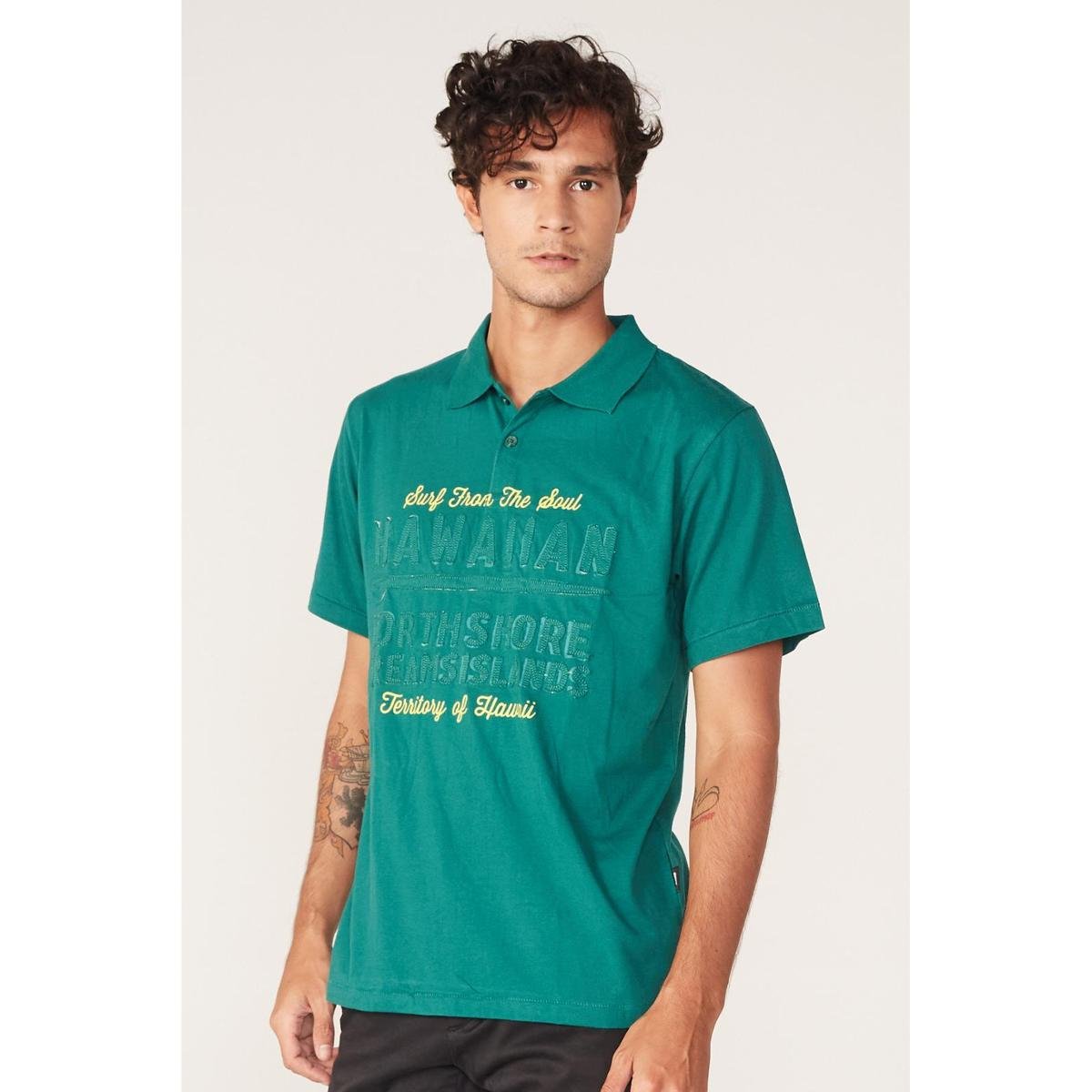 Camisa Polo HD Especial Territory Hawaii Masculino Menor preço em Camisa Polo HD Especial Territory Hawaii Masculino