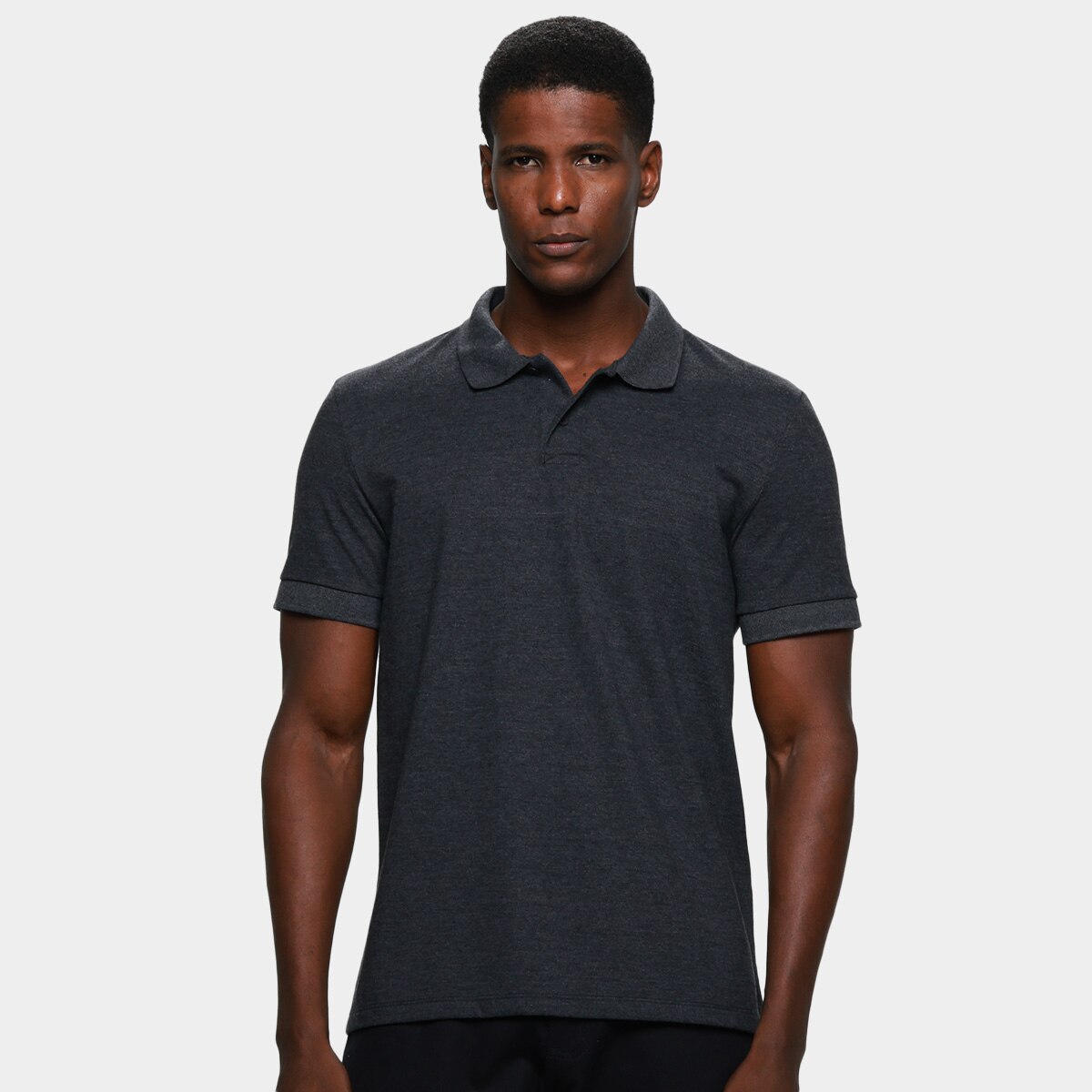 Camisa Polo Hering Básica Masculina - Grafite | Netshoes