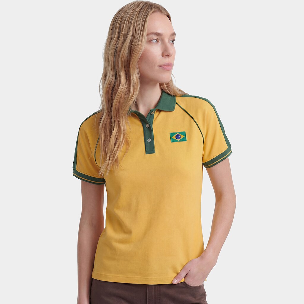 Camisa Polo Hering Brasil Feminina