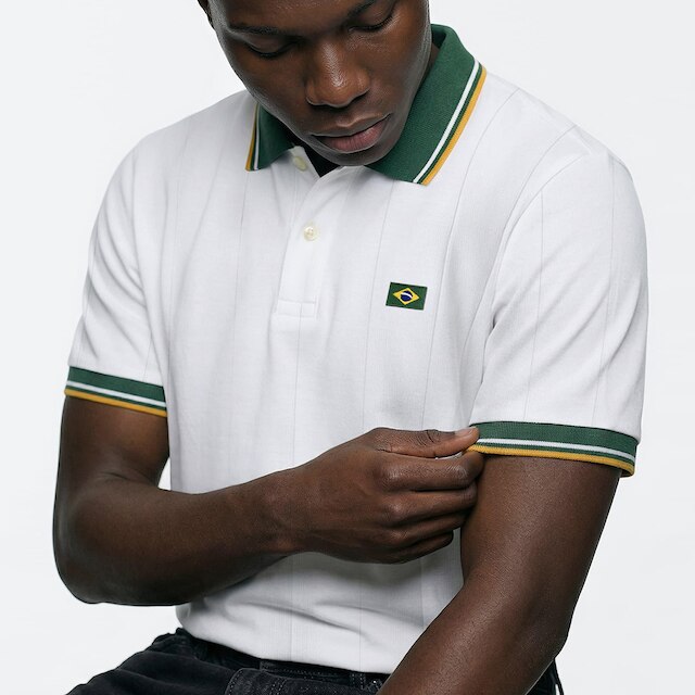 Camisa Polo Hering Brasil Masculina