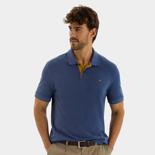 Camisa Polo Hering Masculina - Azul Claro+Azul