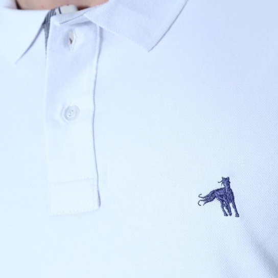 Camisa Polo Hipica Plus Size Player Classic Elastano Masculina