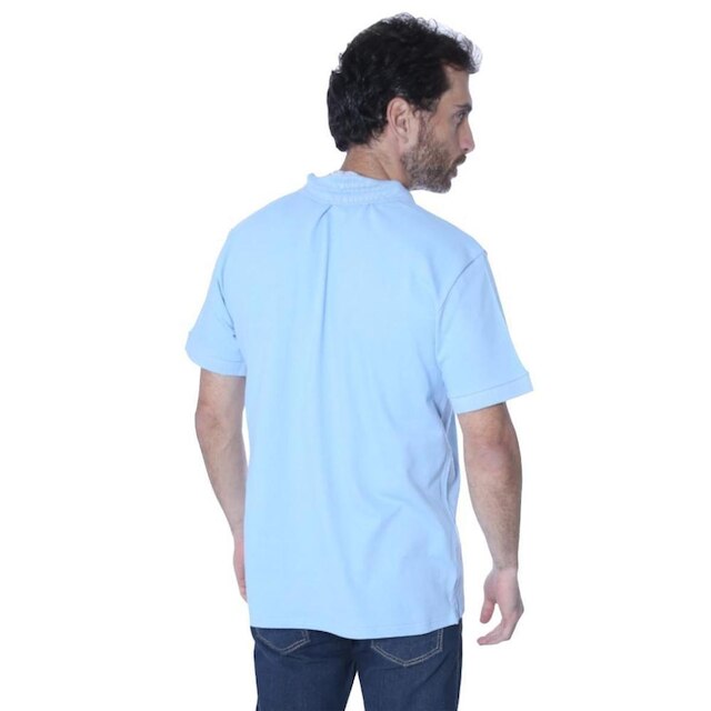 Camisa Polo Hipica Plus Size Player Classic Elastano Masculina