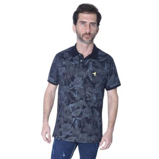 Camisa Polo Hipica Polo Club Full Print Flowers Masculina