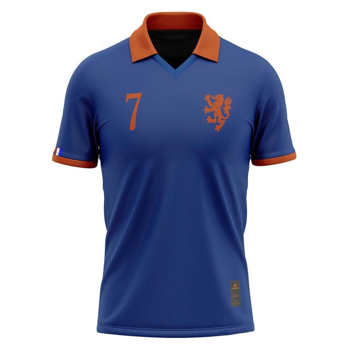 Camisa Polo Holanda Sete Copa Collection Piquet Rinno Classicos Azul Camisa Polo Holanda Sete Copa Collection Piquet Rinno Classicos Azul
