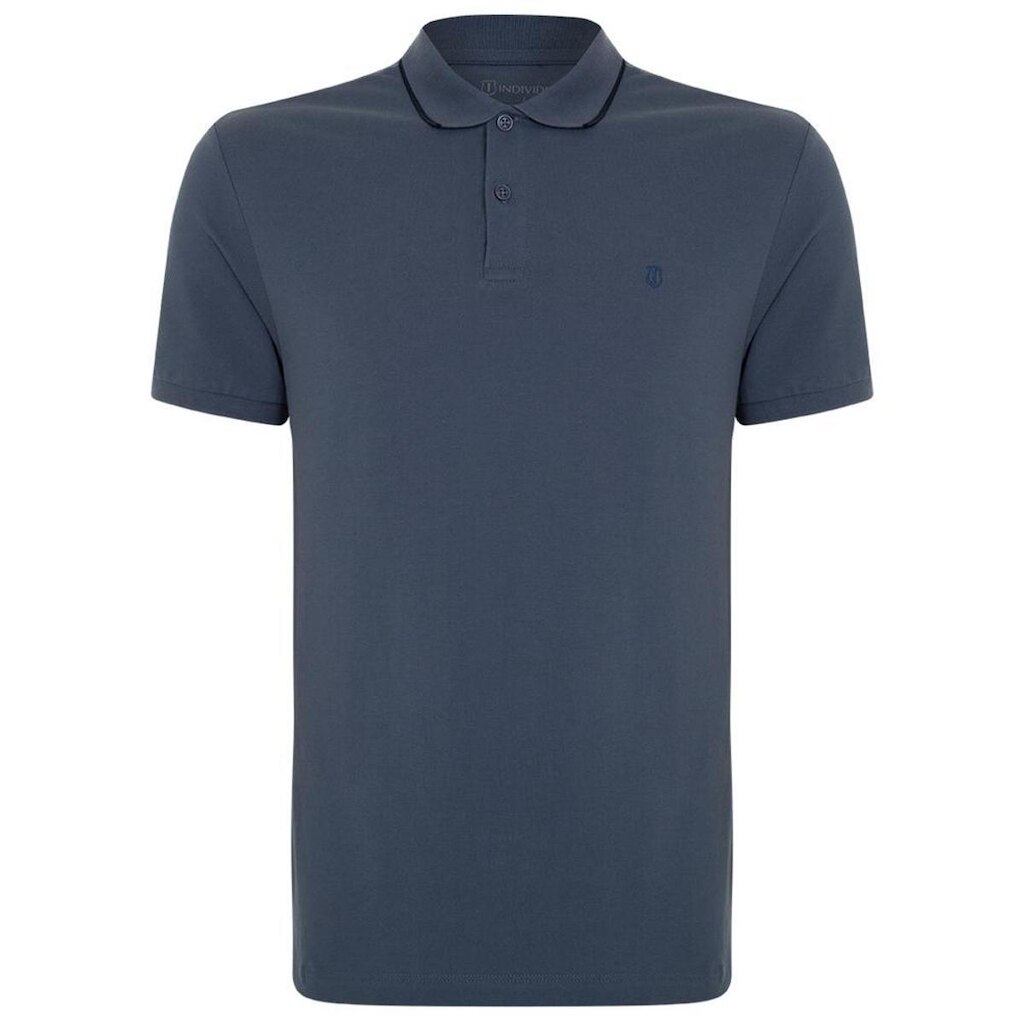 Camisa Polo Individual Basic Moda Slim Masculino