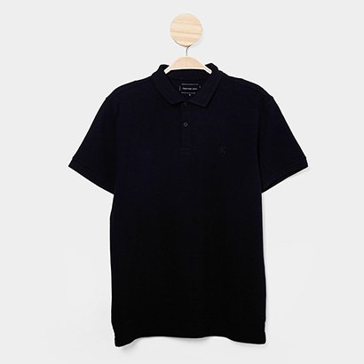 Camisa Polo Infantil Calvin Klein Logo Bordado - Unissex