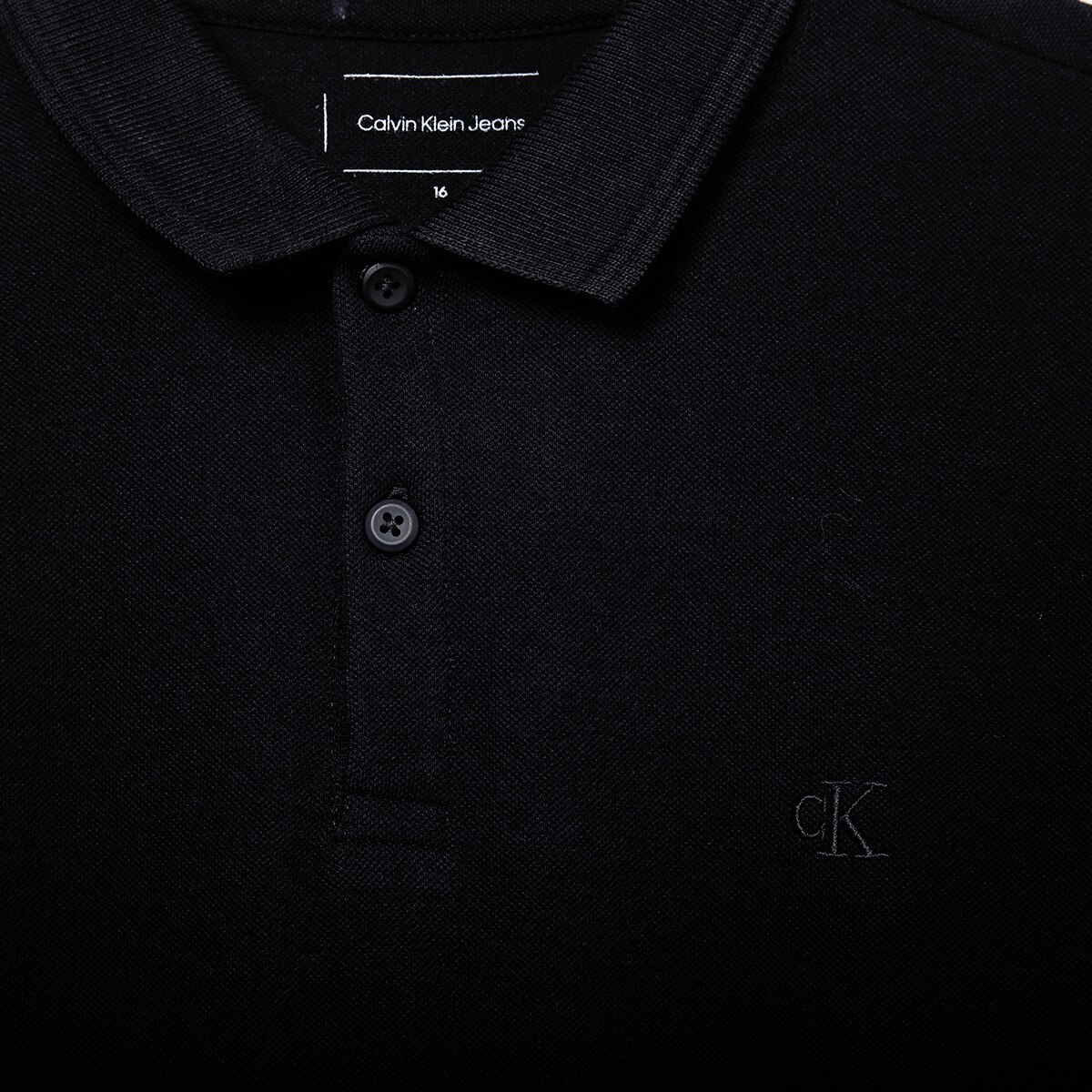 Camisa Polo Infantil Calvin Klein Logo Bordado - 1