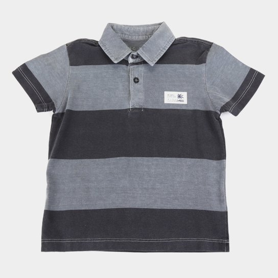 Camisa Polo Infantil Hang Loose Oahu Masculina - Preto
