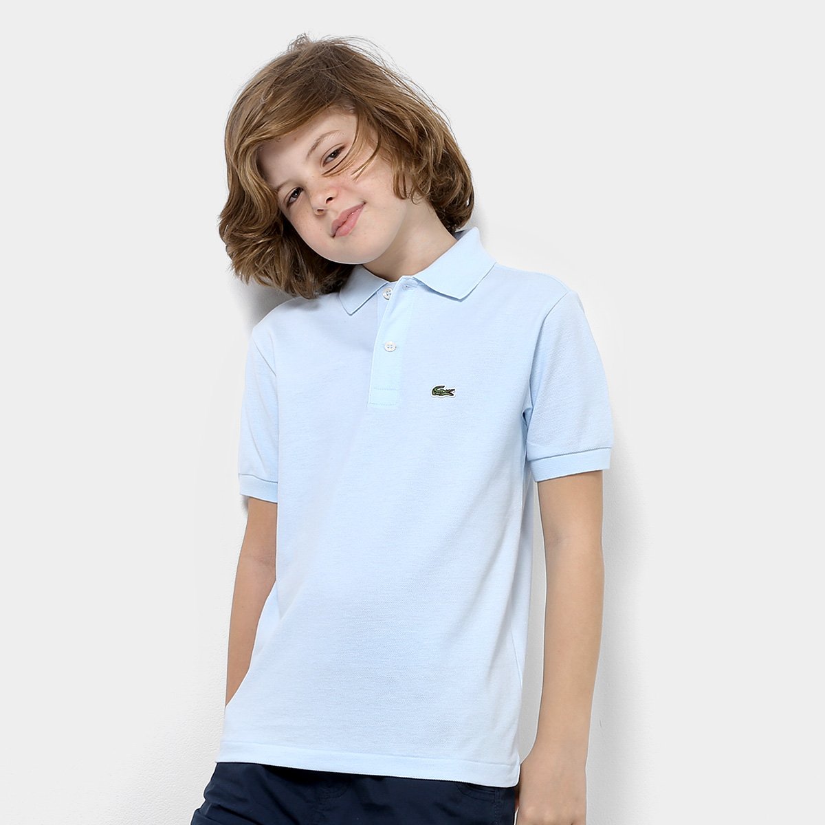 Camisa Polo Infantil Lacoste Masculina Azul Claro Netshoes Camisa Polo Infantil Lacoste Masculina Azul Claro Netshoes