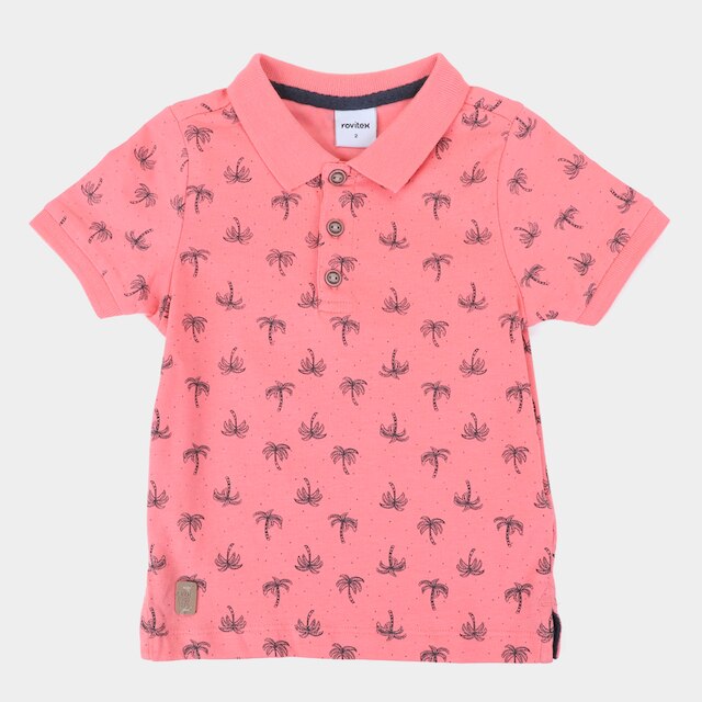 Camisa Polo Infantil Rovitex Estampada Masculina - Salmão é boa?