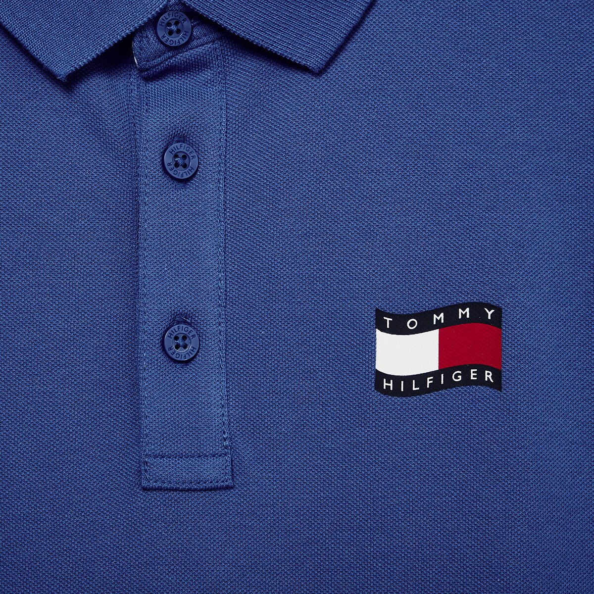 Camisa Polo Infantil Tommy Hilfiger Wavy Flag Ithica Placket Menino - 1