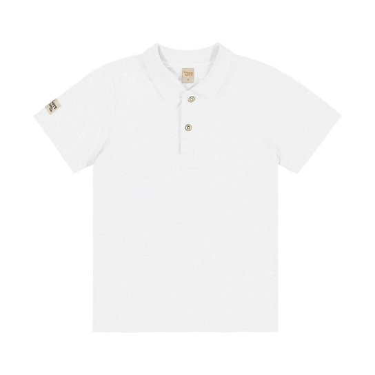 Camisa Polo Infantil Trick Nick Básicos Branco - Branco Menor preço em Camisa Polo Infantil Trick Nick Básicos Branco - Branco