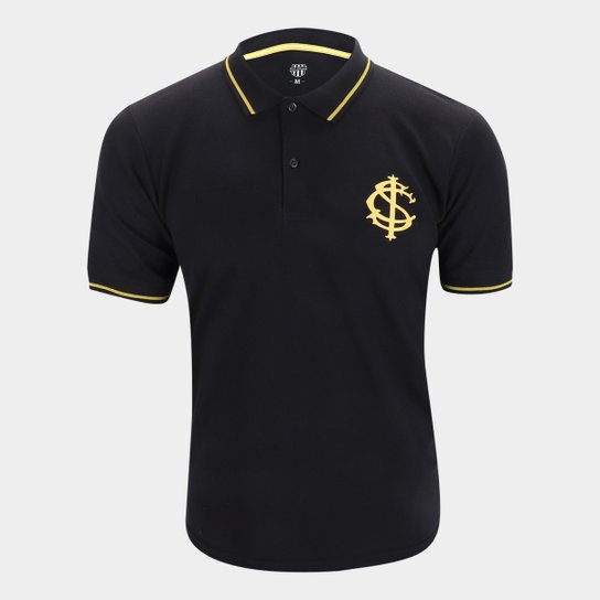 Camisa Polo Internacional RetrôMania Ouro Vintage Masculina - Preto Menor preço em Camisa Polo Internacional RetrôMania Ouro Vintage Masculina - Preto
