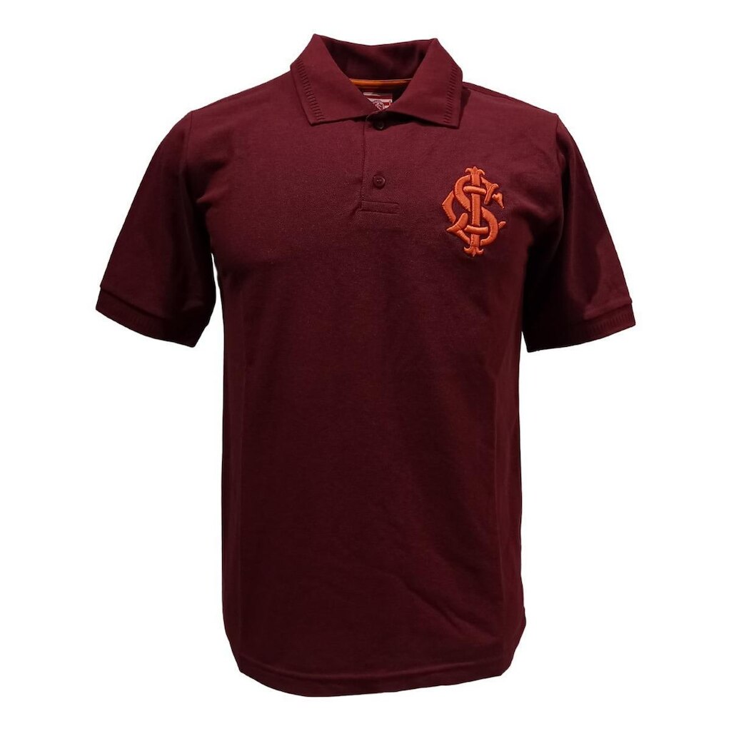 Camisa Polo Internacional Sci Bordo/laranja Licenciada