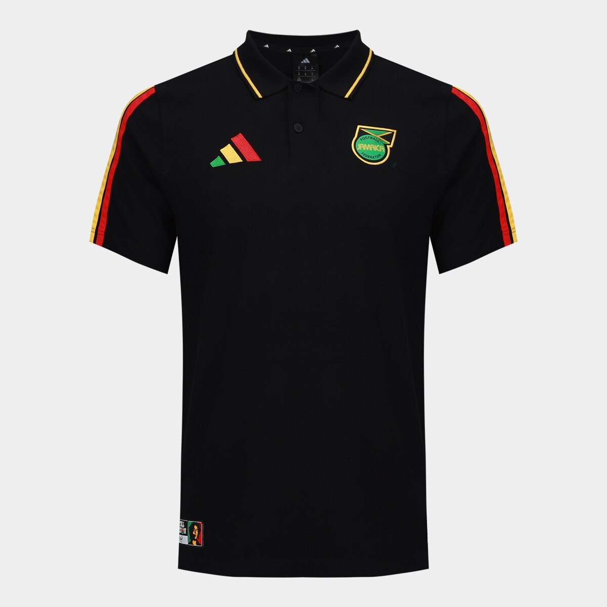 Camisa Polo Jamaica Dna Torcedor Adidas Masculina Preto