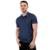Camisa Polo John Pull Masculina Algodão Manga Curta Casual - Marinho+Preto