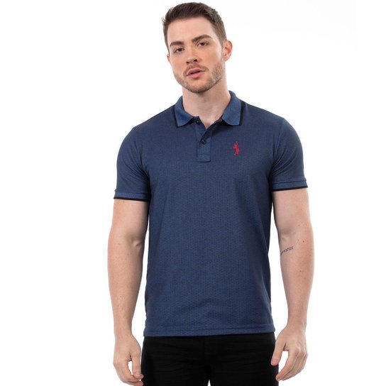 Camisa Polo John Pull Masculina Algodão Manga Curta Casual