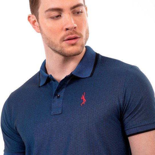 Camisa Polo John Pull Masculina Algodão Manga Curta Casual