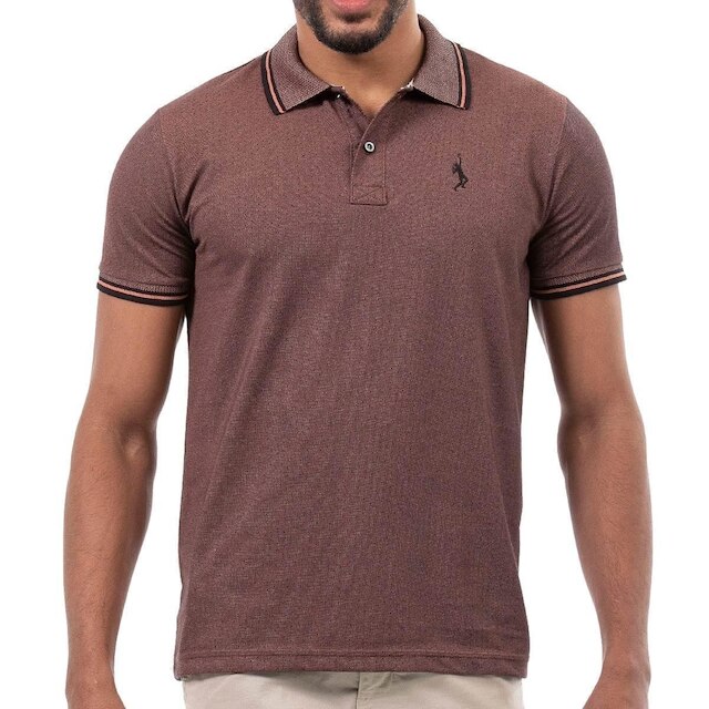 Camisa Polo John Pull Masculina Algodão Manga Curta Casual