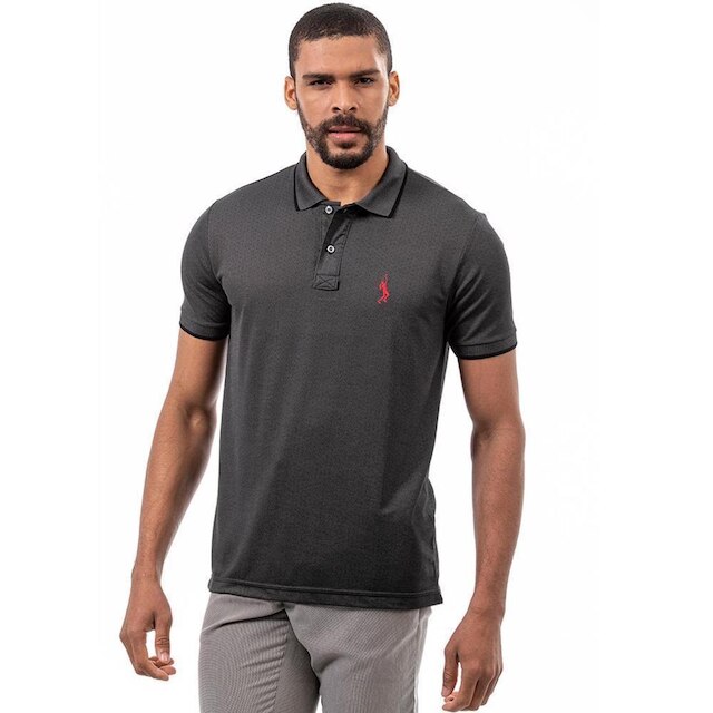 Camisa Polo John Pull Masculina Algodão Manga Curta Casual