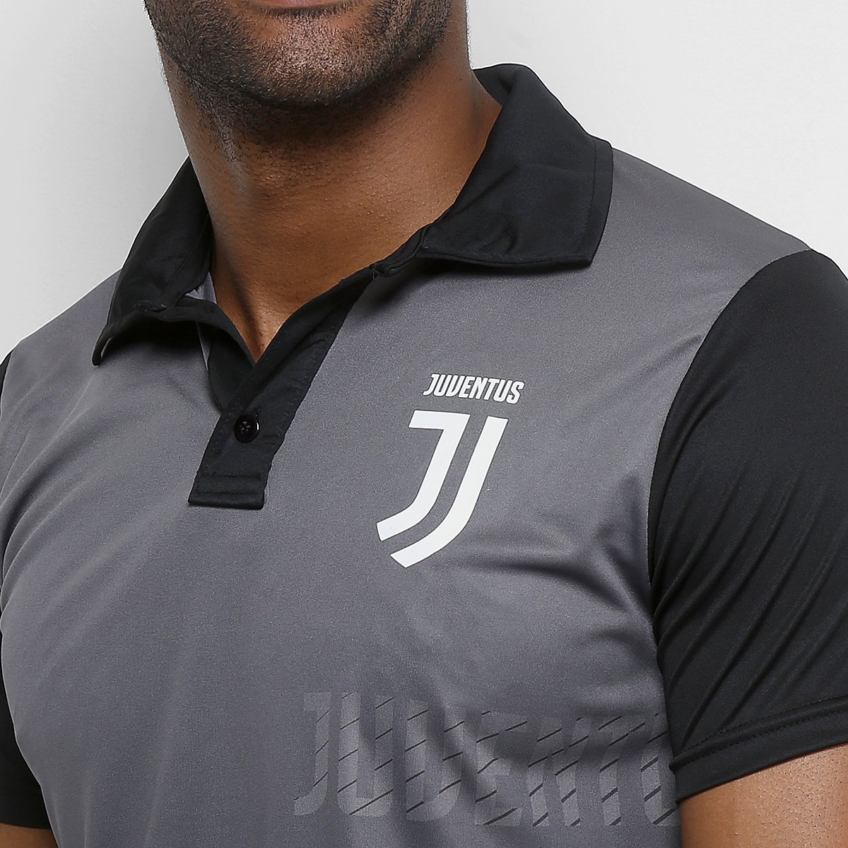 camisa polo juventus shadow masculina