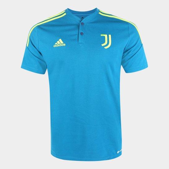Camisa Polo Juventus Treino Adidas Masculina - Verde água Menor preço em Camisa Polo Juventus Treino Adidas Masculina - Verde água