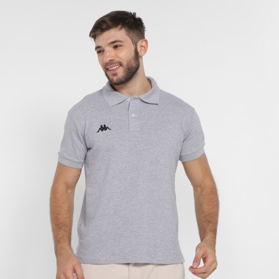 Camisa Polo Kappa Essential Sport Masculina - Mescla Menor preço em Camisa Polo Kappa Essential Sport Masculina - Mescla