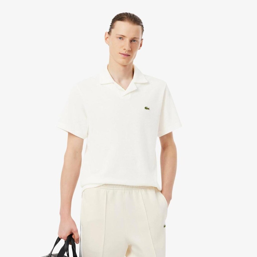 Camisa Polo Lacoste Classic Fit Em Algodão E Linho Masculina