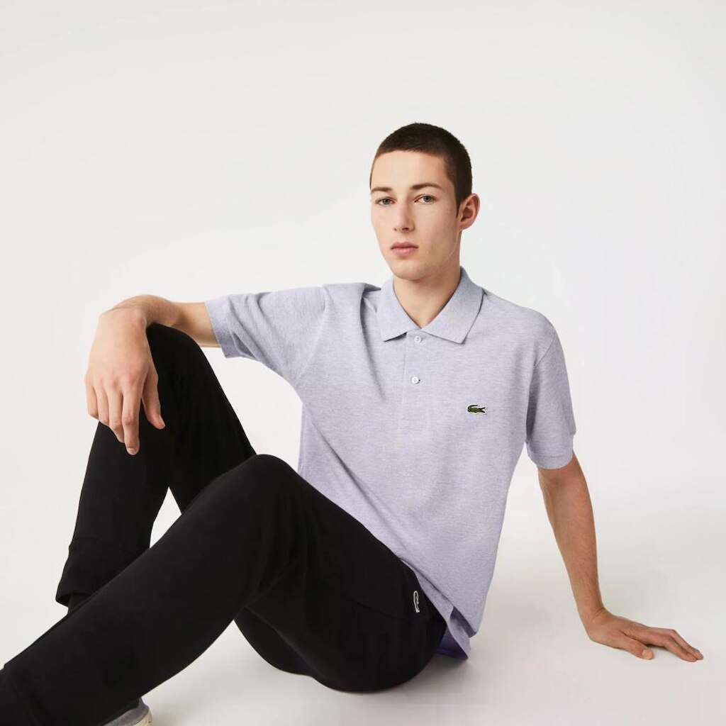 Camisa Polo Lacoste Clássico Fit L.12.12 Em Efeito Mescla Masculina