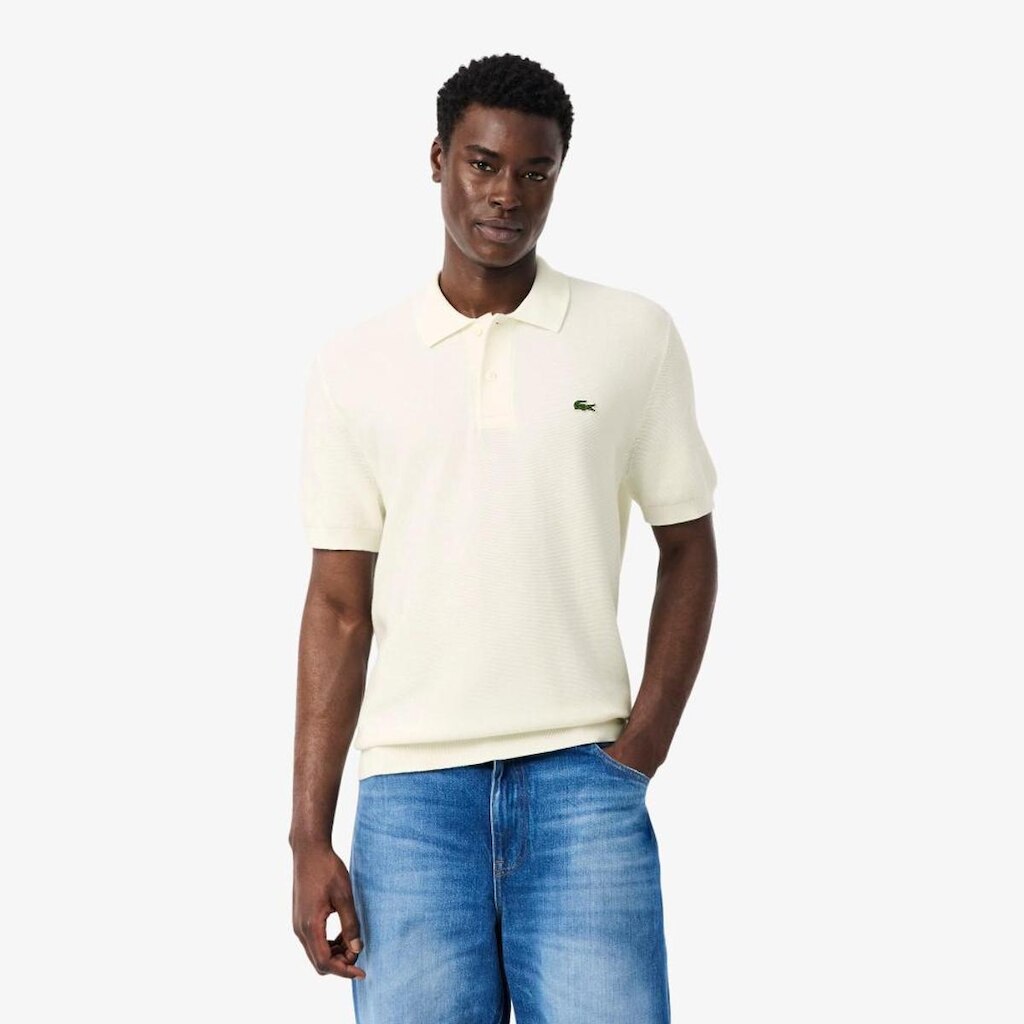 Camisa Polo Lacoste Em Malha De Caimento Clássico Masculina