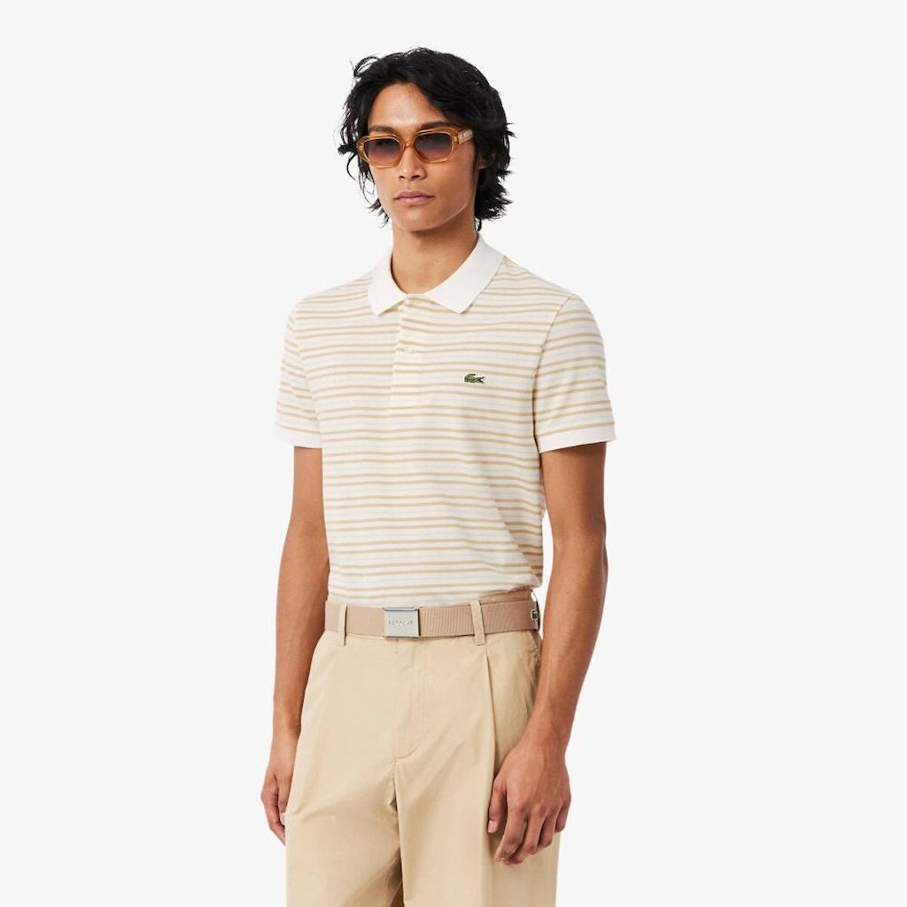 Camisa Polo Lacoste Em Petit Piqué Listrada – Classic Fit Masculina