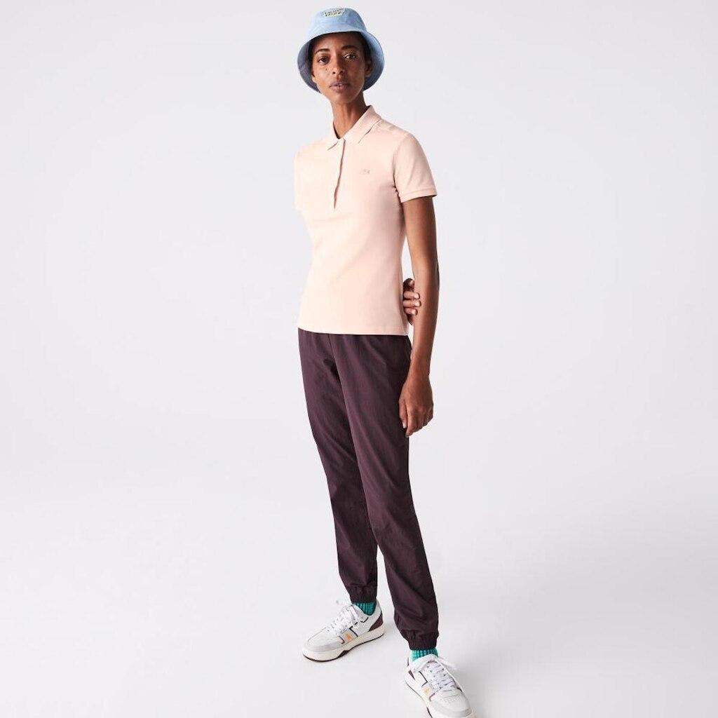 Camisa Polo Lacoste em Piqué de Algodão com Stretch Feminina