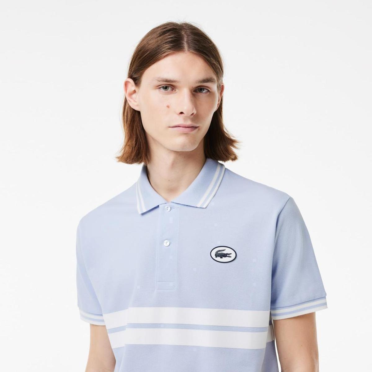Camisa Polo Lacoste Gola Original L.12.12 com Emblema Masculina