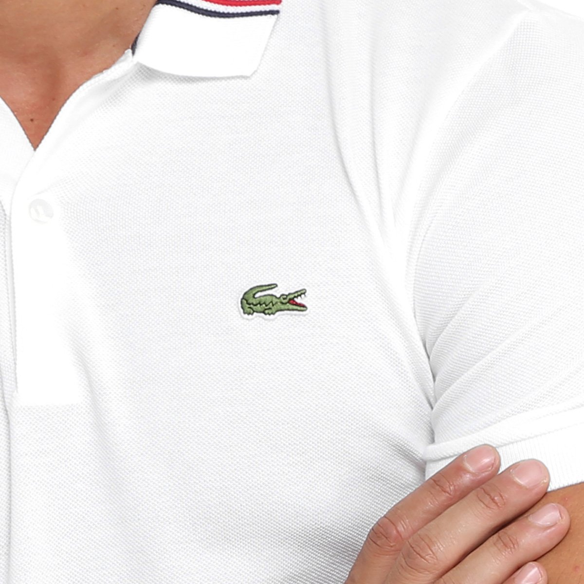 polo lacoste jacare na gola