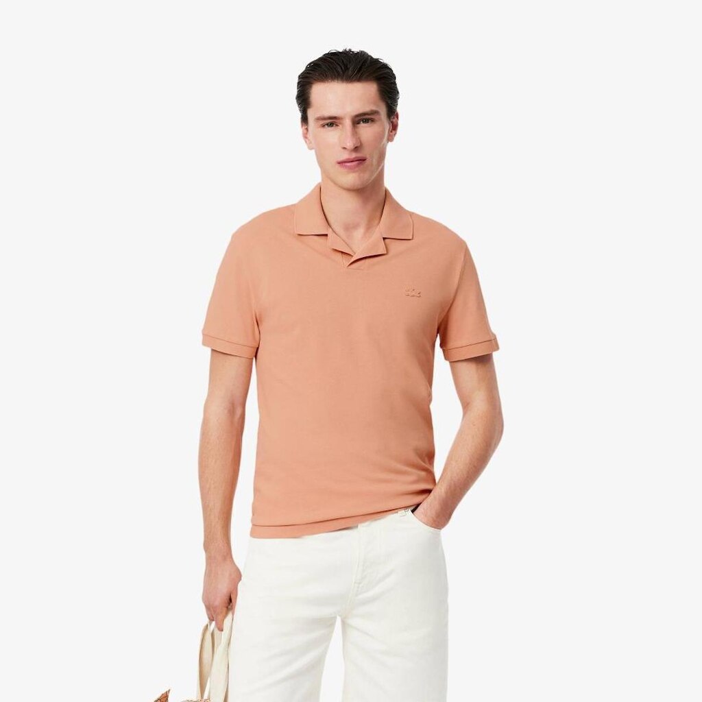 Camisa Polo Lacoste Open Neck Paris Masculina