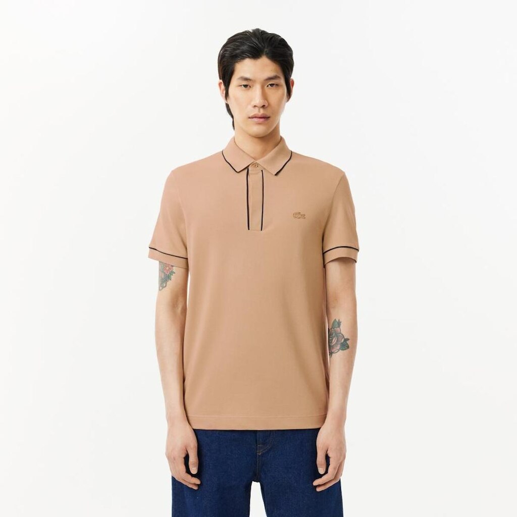Camisa Polo Lacoste Regular Fit Paris Em Piqué Stretch Masculina