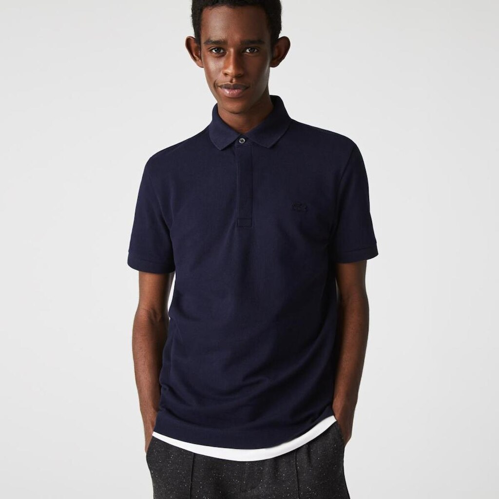 Camisa Polo Lacoste Regular Fit Paris Em Piqué Stretch Masculina