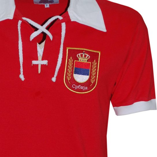 Camisa Polo Liga Retrô Sérvia 1930 Masculina