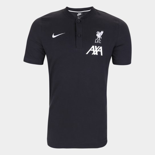 Camisa Polo Liverpool Nike Modern Gsp Aut Champions League Masculina - Preto+Branco Menor preço em Camisa Polo Liverpool Nike Modern Gsp Aut Champions League Masculina - Preto+Branco