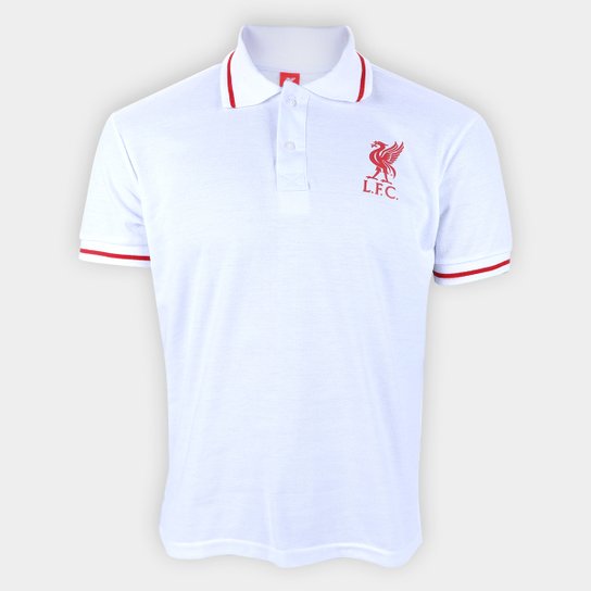 Camisa Polo Liverpool Piquet Masculina - Branco Menor preço em Camisa Polo Liverpool Piquet Masculina - Branco
