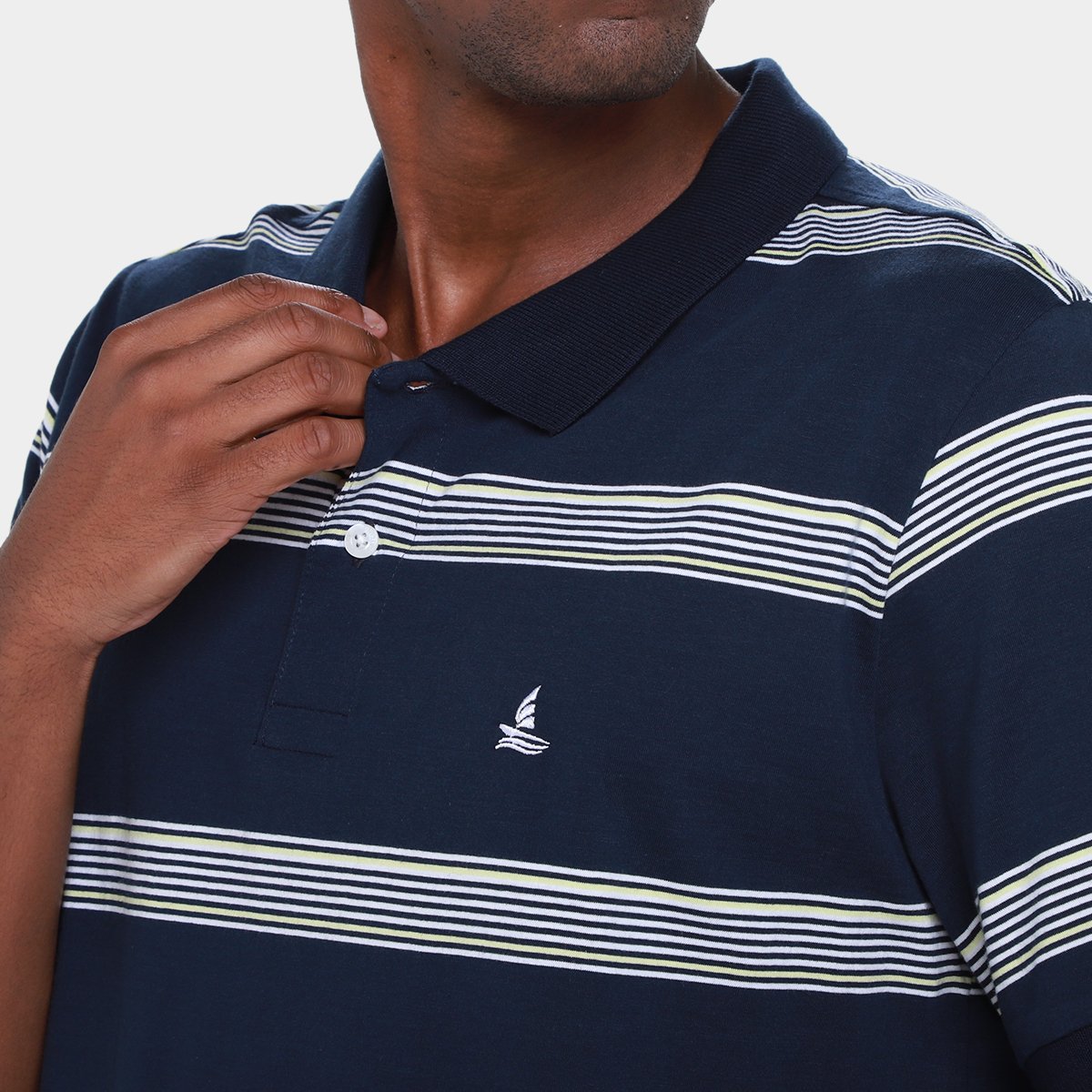Camisa Polo Lucky Sailing Listrada Masculina - 2