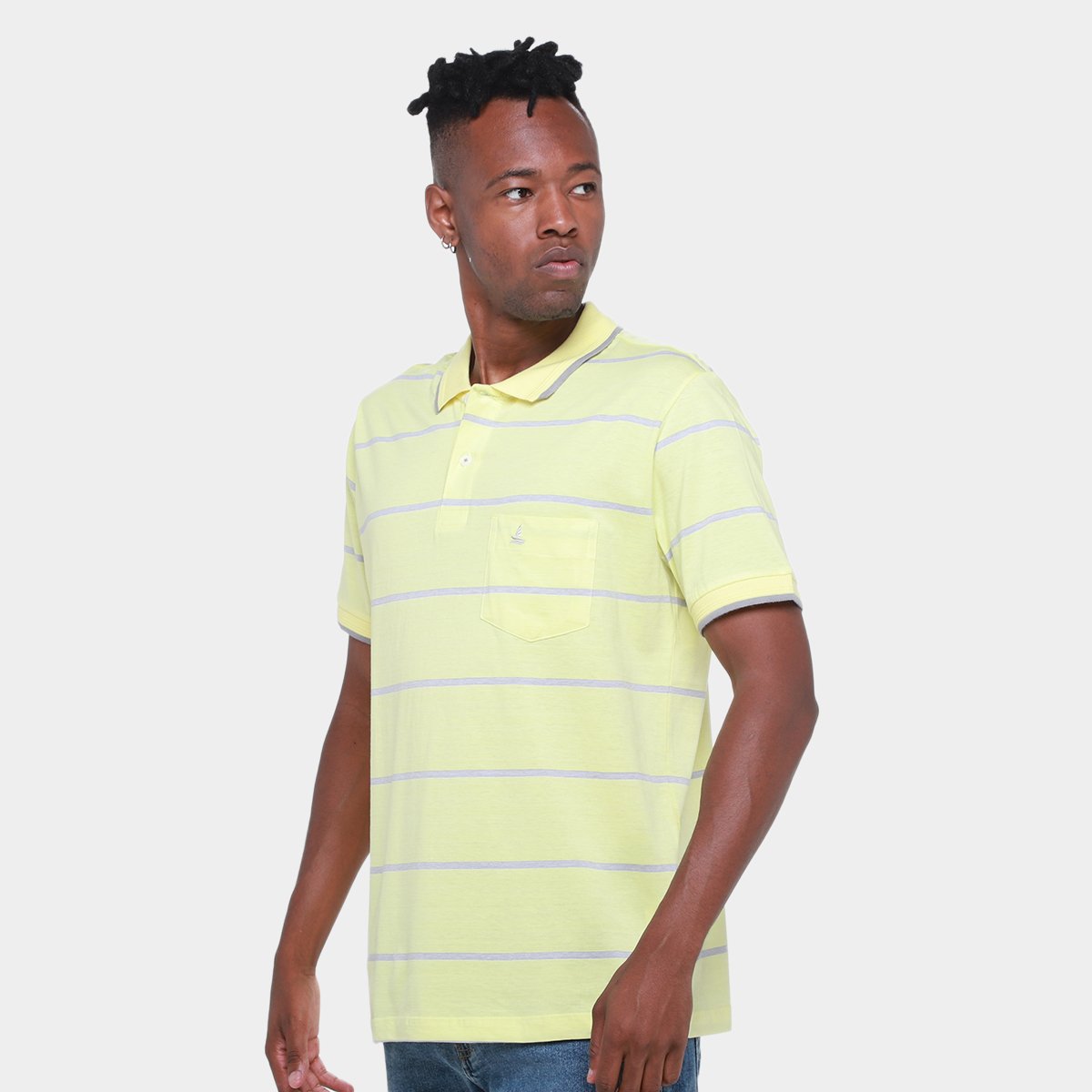 Camisa Polo Lucky Sailing Listrada Masculina Menor preço em Camisa Polo Lucky Sailing Listrada Masculina