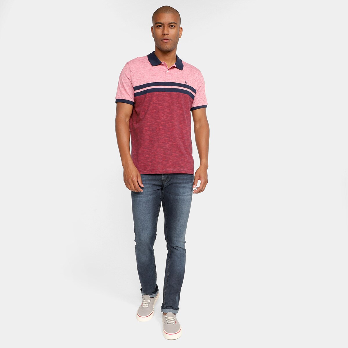 Camisa Polo Lucky Sailing Listrada Masculina - 3