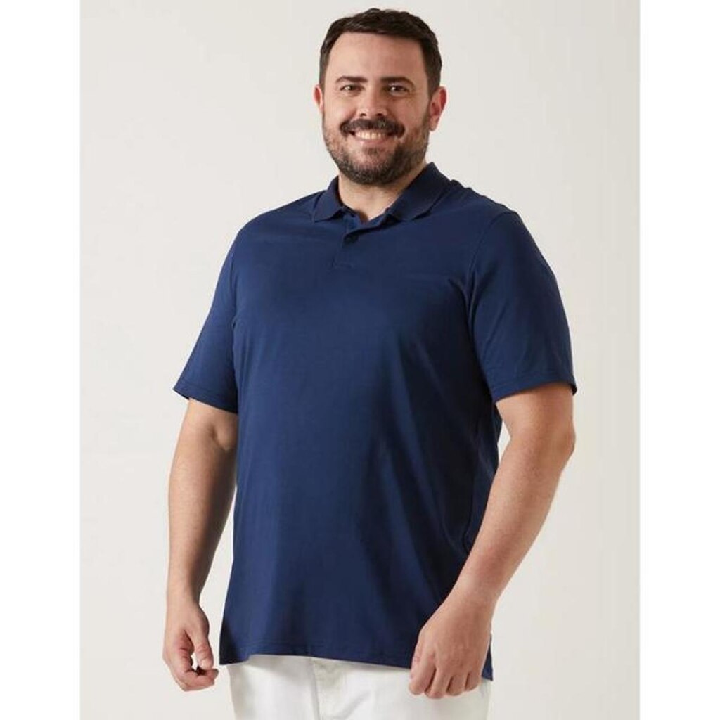 Camisa Polo Malha Malwee Masculina Plus Size Ref. 87849