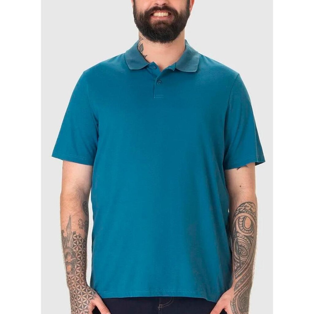 Camisa Polo Malwee 1000087849 Masculina Plus Size Meia Malha T. G1/G3