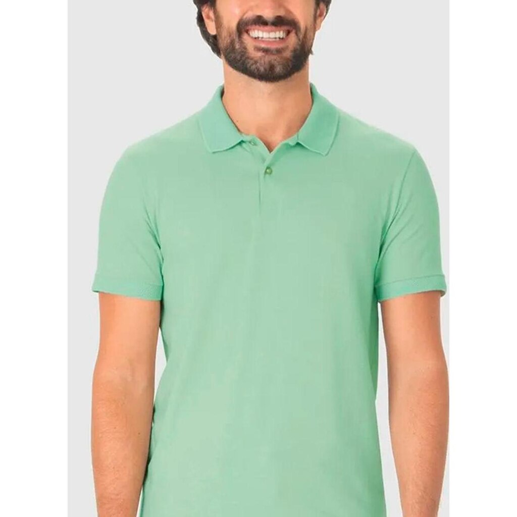 Camisa Polo Malwee 1000129599 Masculina Slim Malha Linho T. P/XGG