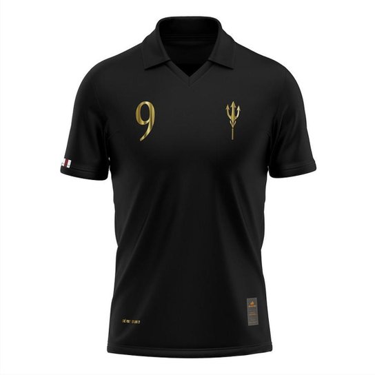 Camisa Polo Manchester Nove Série Ouro Piquet Rinno Classicos Masculino - Preto Menor preço em Camisa Polo Manchester Nove Série Ouro Piquet Rinno Classicos Masculino - Preto