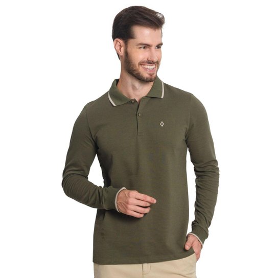 Camisa Polo Manga Longa Meia Malha Strong Diametro Verde - Verde Menor preço em Camisa Polo Manga Longa Meia Malha Strong Diametro Verde - Verde